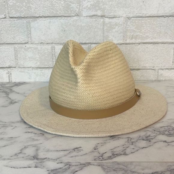 rag & bone Floppy Brim Straw & Canvas Fedora - Picture 4 of 8